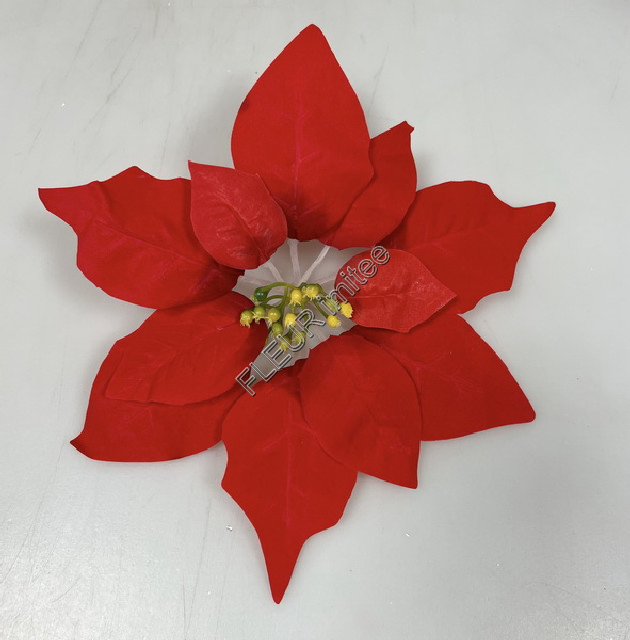 Květ poinsettia 21cm 5/600